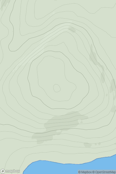 Thumbnail image for Gallow Hill [Loch Long to Loch Lomond] showing contour plot for surrounding peak